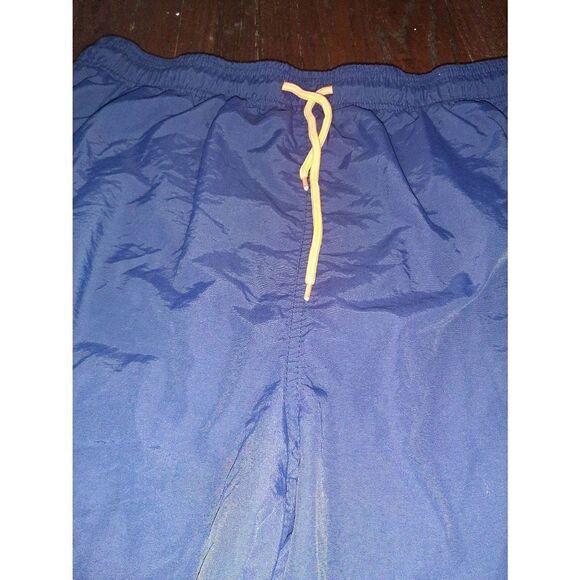 Boys XL Blue with Orange Drawstring Swim Trunks Shorts Swimwear Bathing Suit - Picture 3 of 5